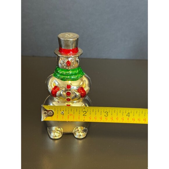International Silver Co Holiday Cheer Red & Green Snowmen Salt & Pepper Shakers - Picture 9 of 12